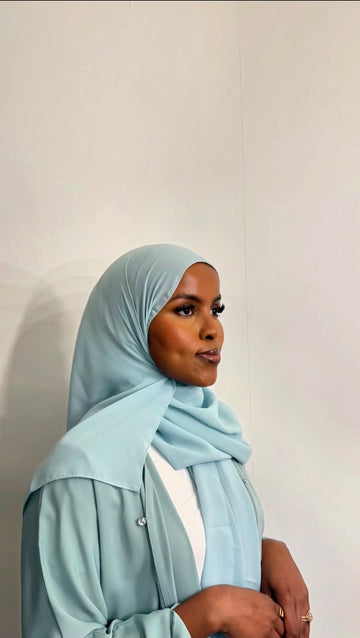 Turquoise Open Abaya