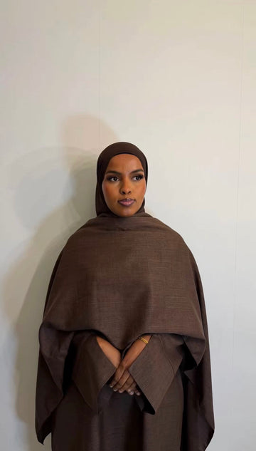 The Brown Linen Shaila Abaya