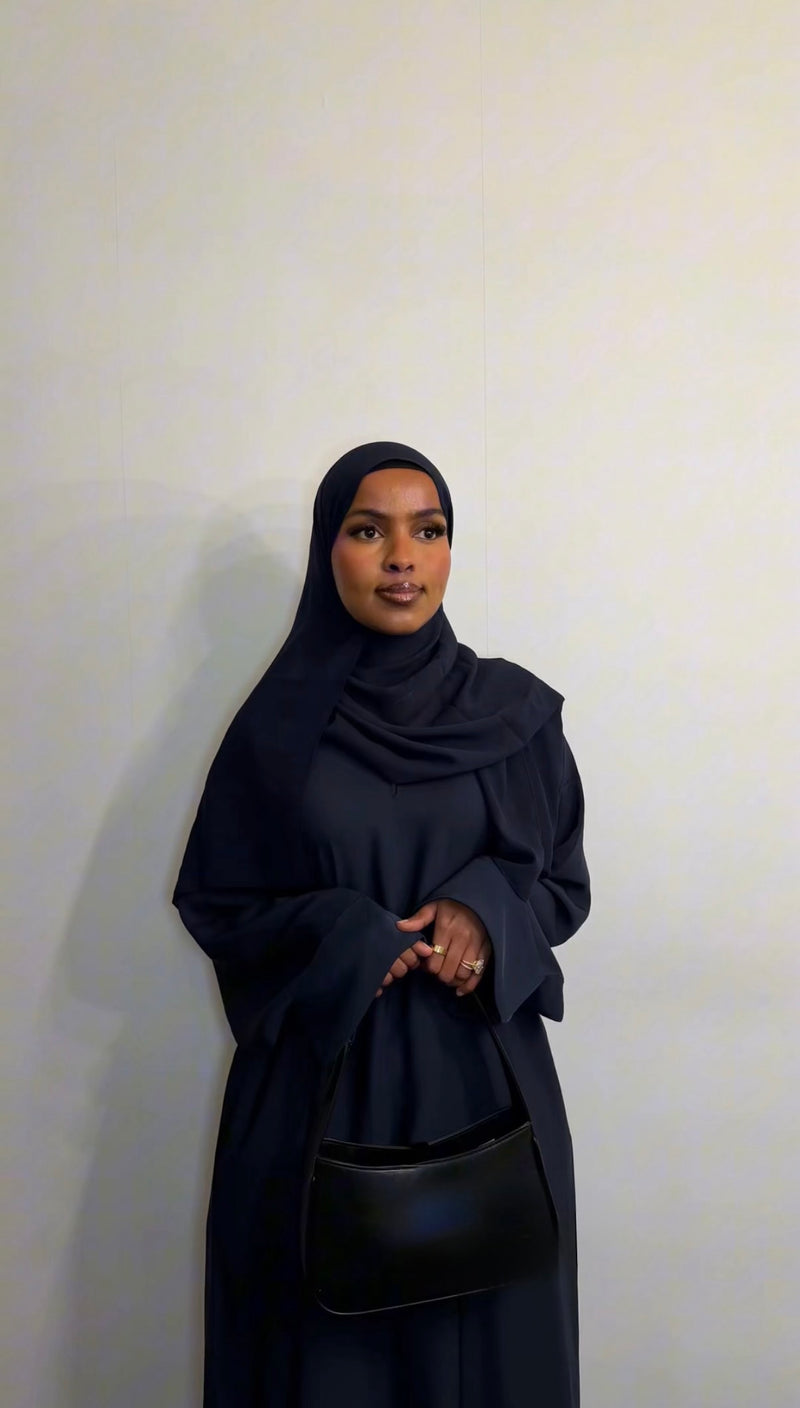 Navy blue classic abaya