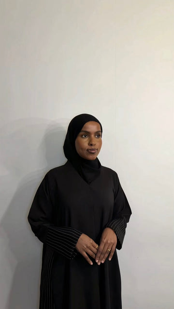 Luna Stripe Open Abaya