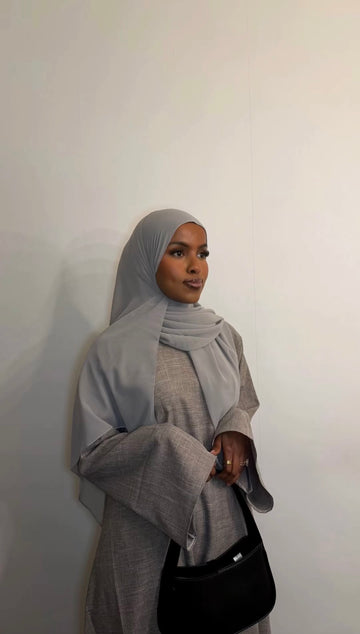 Abaya Grå linne 100% linen