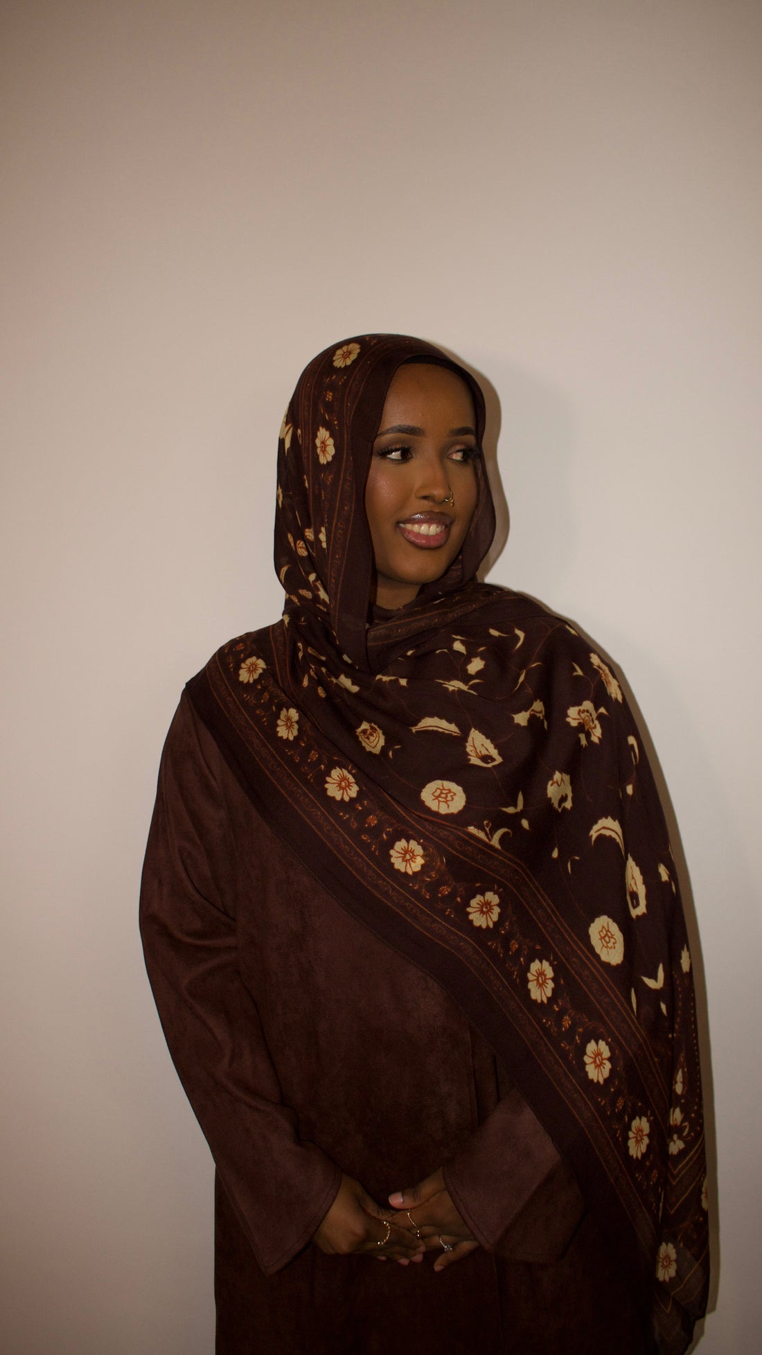 Sable Chocolate Printed Modal